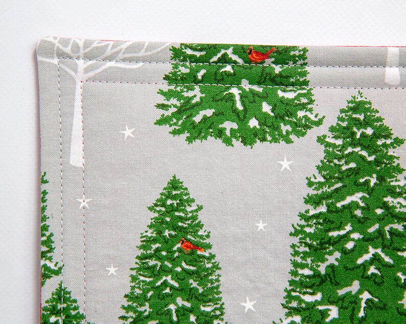 Winter Placemat, Cardinal Placemat, Christmas Pine Tree Placemat Etsy
