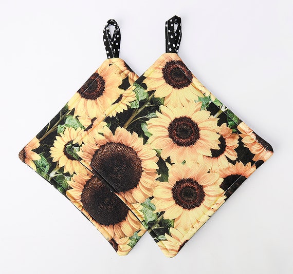 Sunflower Pot Holders Set of 2 Kitchen Pot Holders Gift Etsy