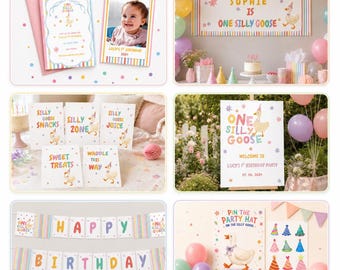 One Silly Goose First Birthday Party Bundle (Digital Download)