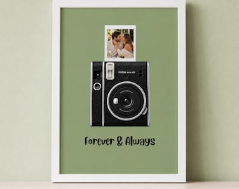 Custom Polaroid Photo Print, Personalized Couple Portrait, Anniversary Gift (Multiple Sizes)