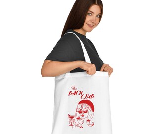 The Bach Club tote bag | retro girl illustration, Bachelorette girls weekend
