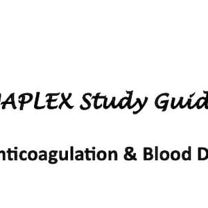 Puede incluir: Fondo blanco con el texto "NAPLEX Study Guide" y "Topic: Anticoagulation & Blood Disorders". Se ven pilas de libros coloridos con cubiertas rojas, amarillas, azules, verdes y marrones.