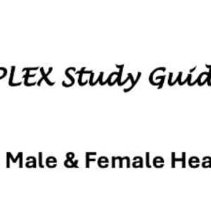 Puede incluir: Fondo blanco con el texto "NAPLEX Study Guide" y "Topic: Male & Female Health". Dos pilas de libros coloridos, rojo, amarillo, azul, verde y marrón, a ambos lados del texto.