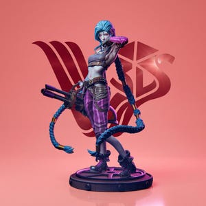 Jinx Chaos Gunner Inspired League of Legends | 3D Model STL Files (Digital Download)