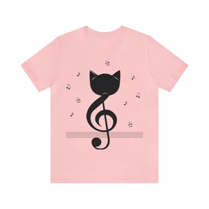 Cat Treble Clef Music Teacher Conductor Band Choir Orchestra Shirt Unisex Jersey Tee