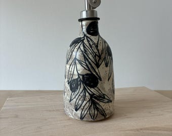 Oil Cruet Bottle- Olives Design
