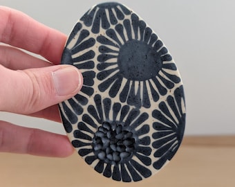 Each One is Unique, Freehand Drawn Handmade Petoskey Stone Shaped Garlic Scraper Garlic Rasp