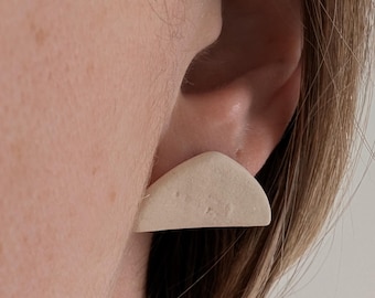 Handmade Modern Hypoallergenic Surgical Steel Epoxied Studs