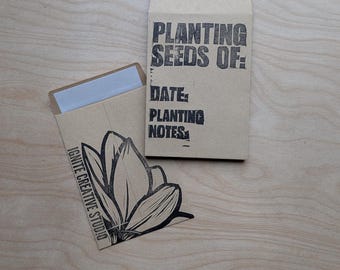 Seed Saver Envelopes for flowers, pack of 10, Planting Seeds Of: