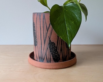 Cattails Planter With Catch