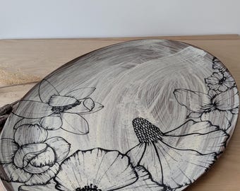 Platter 18x12 inch, Floral Design