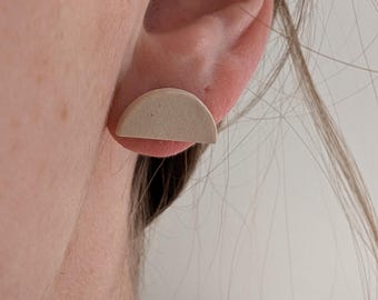 Handmade Modern Hypoallergenic Surgical Steel Epoxied Studs