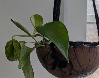 Rustic Floral Hanging Planter