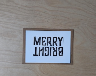 Gift Card Card - Merry & Bright Rubber Block Card