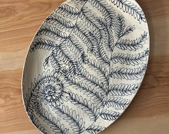 Platter 18 Inch Fern Design