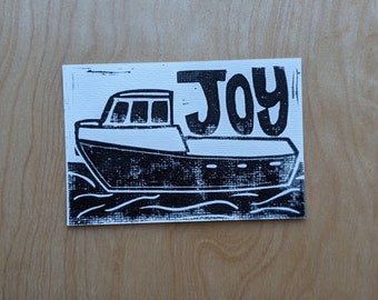 Leland, Fish Town, Joy Boat Print / Post Card