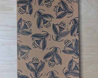 Firefly / Lightning Bug Rubber Block Blank Journal/Sketchbook