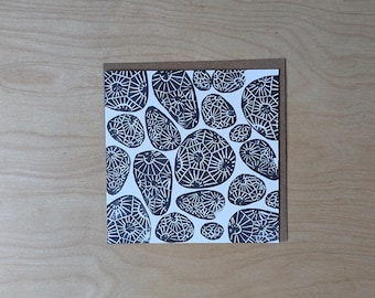 Petoskey Stone Block Print Card