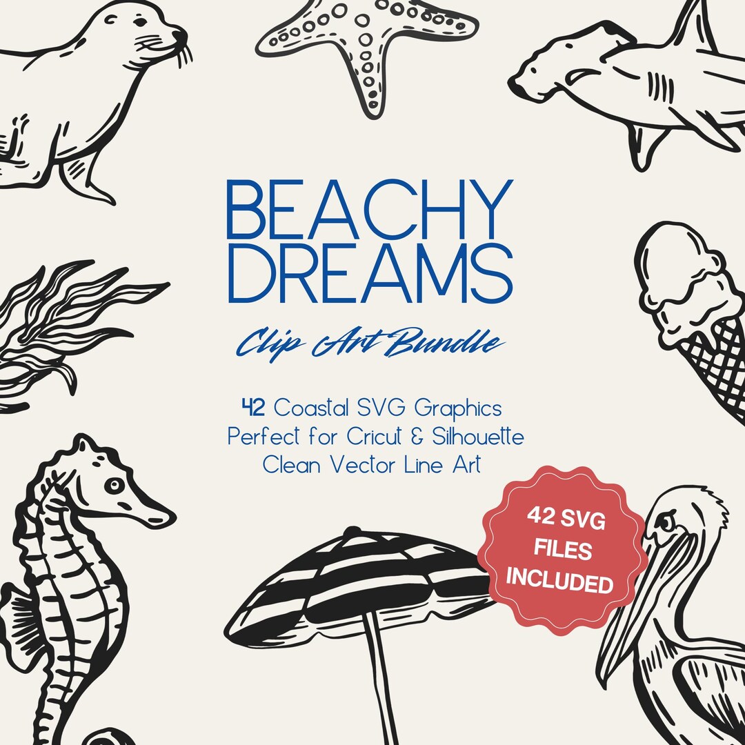Beach SVG Bundle | Coastal Cut Files | Seashell Ocean Cricut SVG ...