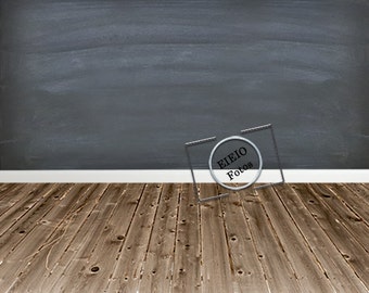 Chalkboard Wall Wood Floor - Photography Background, Digital Prop download, PSD file, Photoshop, PSD download, Masked Layer, 300 Res
