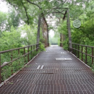 Digital Backgrounds 2 Bridges, Old Metal Bridge, Walking Bridge, Swinging Bridge, Photography Backgrounds, Jpeg  file, 300 Res