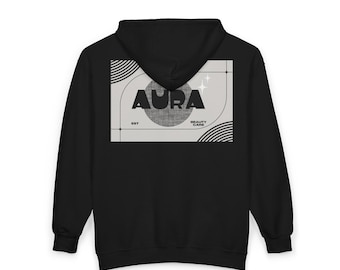 Sudadera con capucha y cremallera Aura Graphic / Estampado trasero minimalista retro
