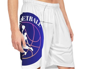 Pantalones cortos con silueta de baloncesto / Pantalones cortos deportivos con estampado integral
