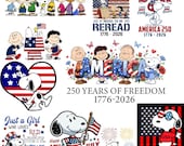 Snoopy Patriotic USA 250th Anniversary SVG PNG (Digital Download)
