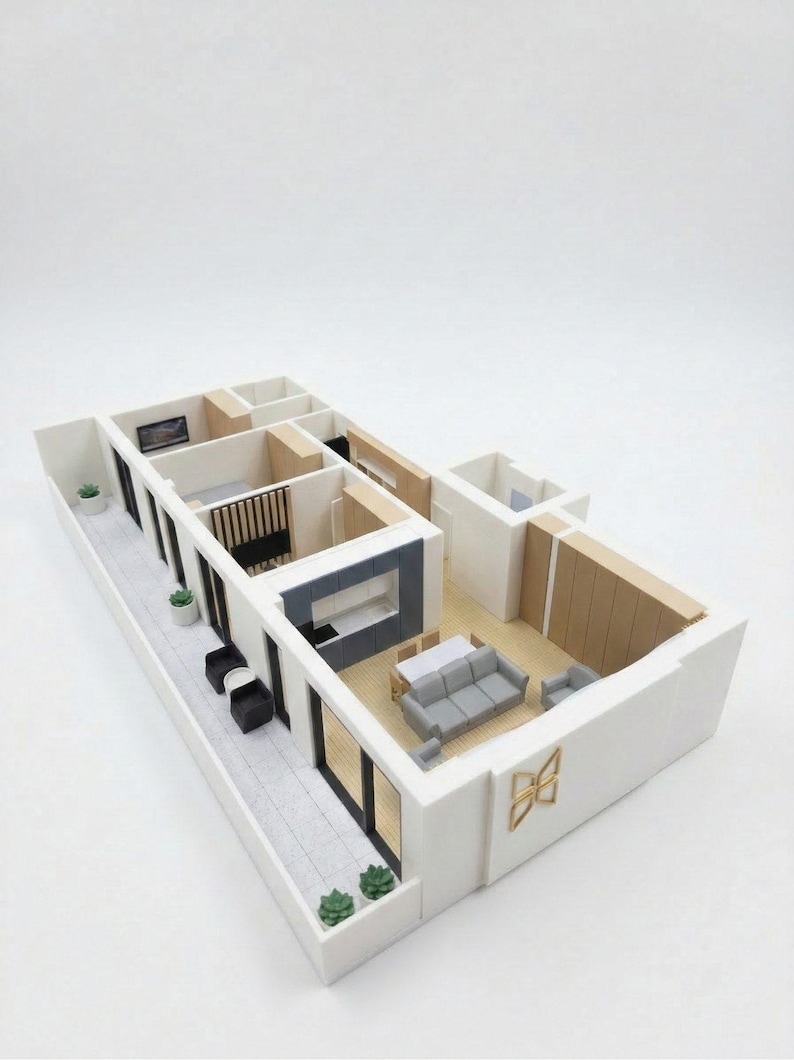 Custom 3D Architectural Floor Plan Model Real Estate Display Bespoke custom-3d-architectural-floor-plan-model-real-estate-display-bespoke