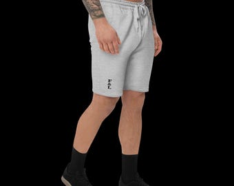 Pantaloncini in felpa ricamati/di alta qualità - Marca - F&L - Pantaloncini in cotone / Abbigliamento streetwear pesante, essenziale per l'estate. Pantaloncini da uomo.
