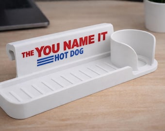 Customizable Hands Free Hot Dog and Drink Tray