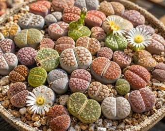 Lithops Seeds Living Stone Succulent Mix 500 Rare Mesemb Indoor Cactus Garden Gift