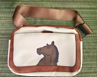 Bolsa pintada con caballo