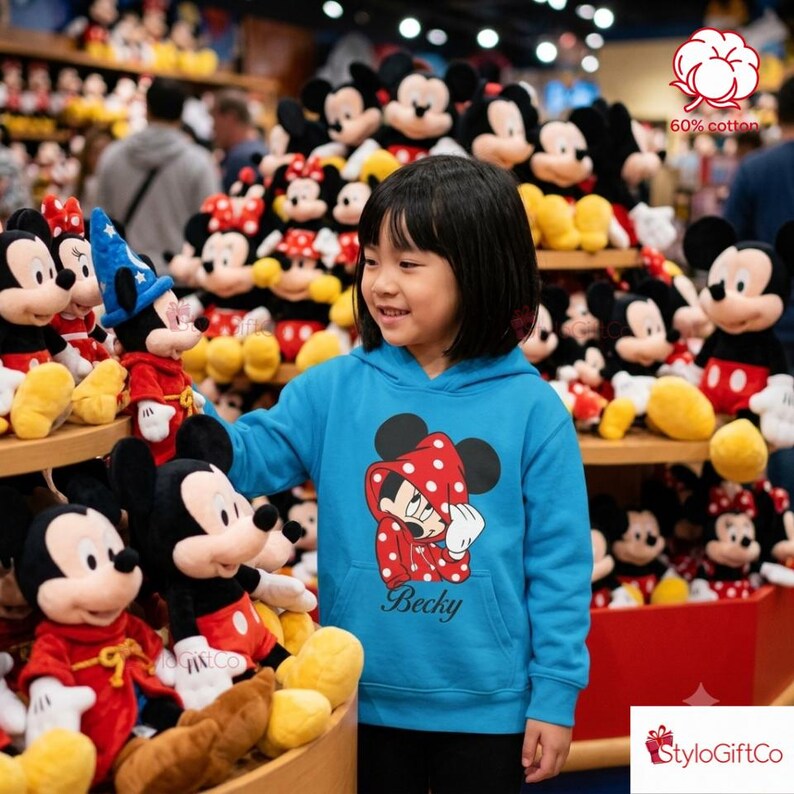 Mickey Mouse Toddler Hoodie | Personalized Name Kids Pullover image 4