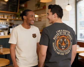The Tiger graphic T-Shirt | Tiger Face, Ruler of the Jungle, Hunter Motto