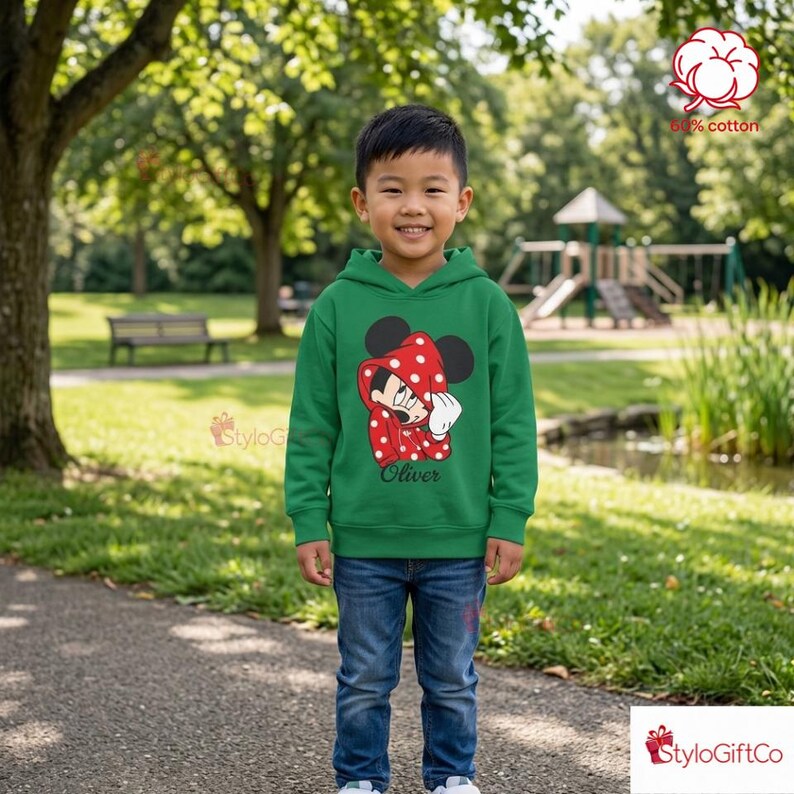 Mickey Mouse Toddler Hoodie | Personalized Name Kids Pullover image 3