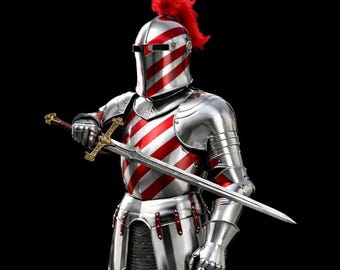 Pełny kostium średniowiecznego Barbuta | Pełny kostium LARP z miękkiej stali dla wojownika na Halloween