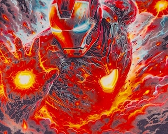 Iron Man Super Heros Kids Premium Graphic Hoodie: Streetwear Minimal Art Tee