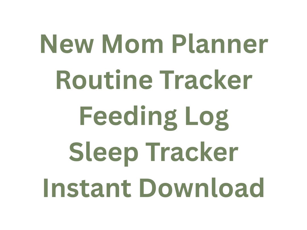 New Mom Planner Printable | Baby Routine Tracker | Newborn Schedule PDF ...