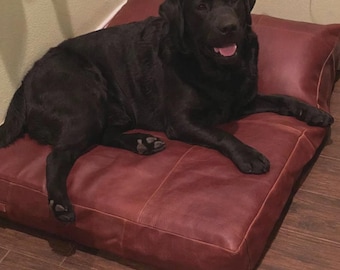 Capa de cama nova em couro legítimo para animais de estimação. Capa de cama em couro bovino macio de verdade para cães/animais de estimação.