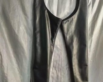 Nieuw zwarte leren biker-chatpant voor heren| Echte zachte rundleer chaps-broek.