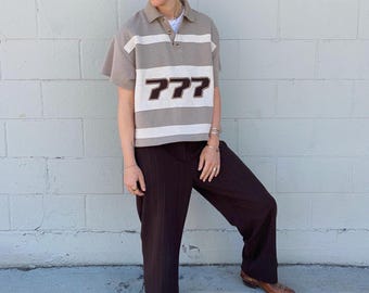 777-poloshirt met applicatie