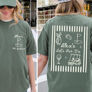 Golf Birthday Party Shirt, Let’s Par-Tee, Personalized Custom Name Birthday Gift