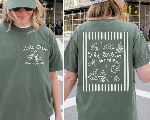 Custom Lake Crew Shirt, Family Lake Trip Tee, Matching Camping Vacation Reunion Shirt
