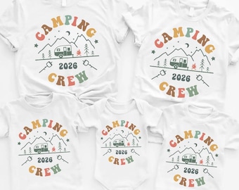 Camping Crew Toddler Shirt: Retro Camper Tee, Gift for Camping