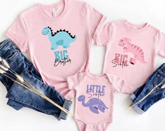 Sibling Outfit T-Shirts: Matching Big and Little Brother - Personalized