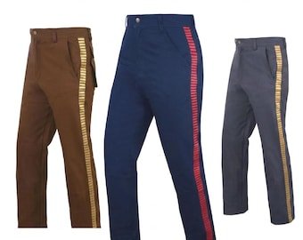 Han Solo Striped Pants Cosplay Costume Corellian Bloodstripes Pants Smuggler Costume Trousers.