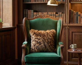 Handmade Luxury Furry Pillow Case - Elegant Plush Cushion for Sofa, Couch & Bed Styling