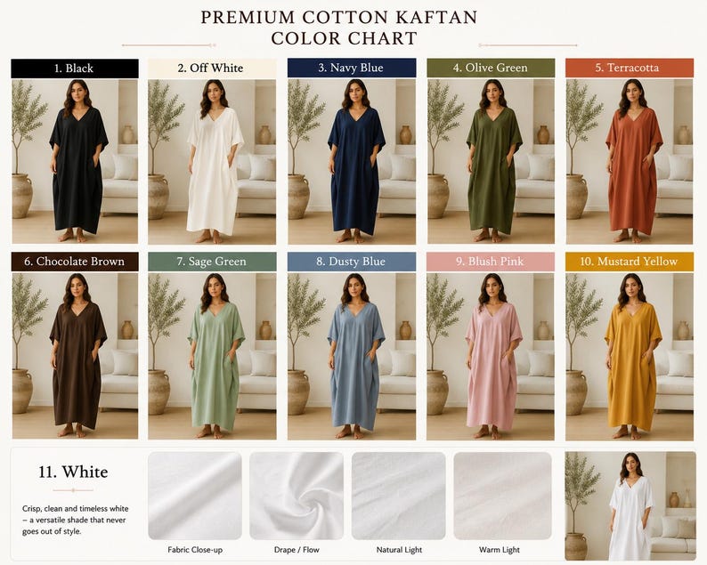 Available size chart