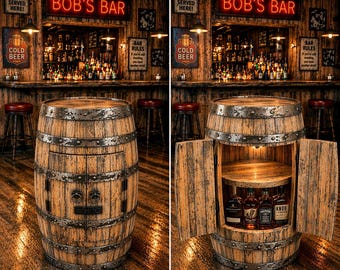 Mobile bar su misura: arredamento rustico per bar, contenitore per vini e complemento d'arredo per la casa.